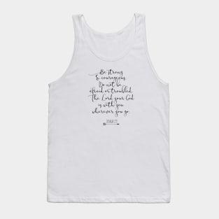 Christian Quote Joshua 1:9 Tank Top